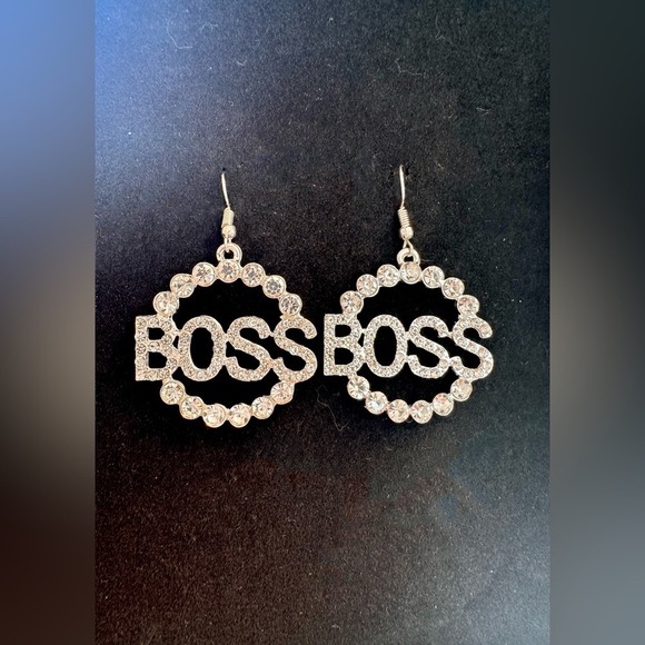 NWOT Boss rhinestone earrings - Picture 1 of 2